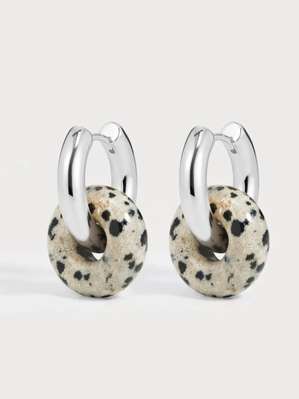 The Palma Washer Hoops Silver |LUVAJ